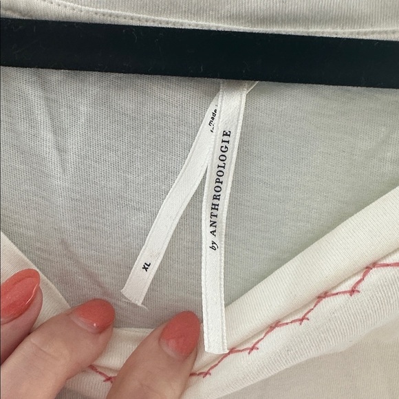 Anthropologie Embroidered Puff Sleeve Top EUC - Picture 6 of 9